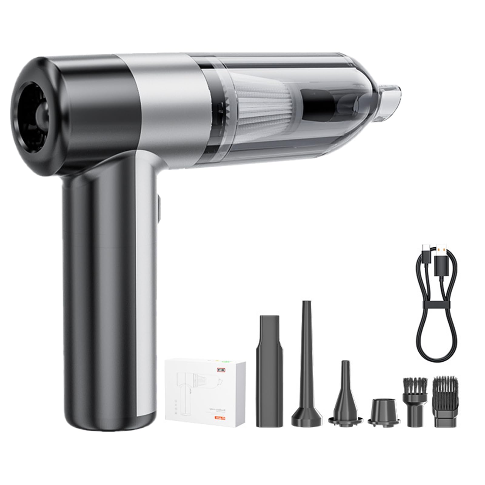 ZHENZQ Multifunctional Car 15000Pa/12000Pa Suction Rechargeable and Cordless Type C Charging for Car Sofa