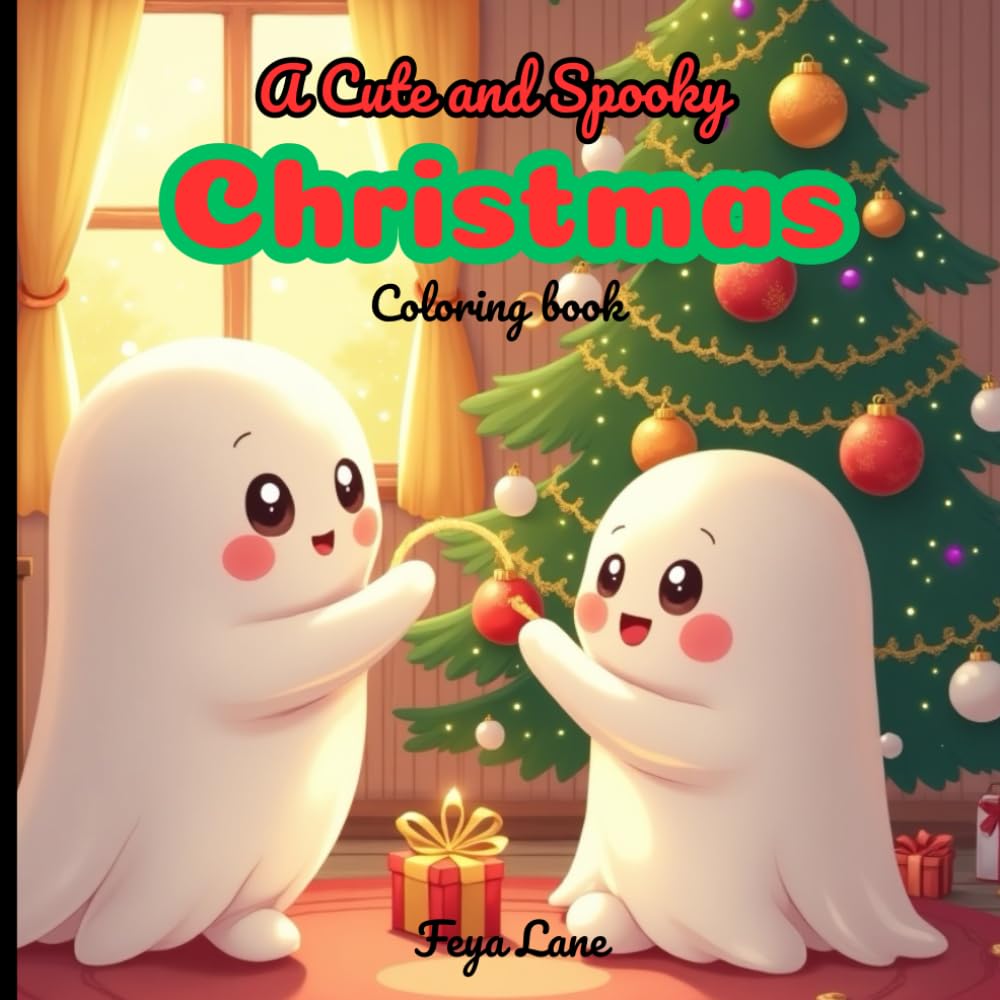 Spooky Christmas Coloring Book: Cute Kawaii Ghosts, Cozy Holiday Vibes & Creepy-Cute Festive Fun!: Adorable Ghosts, Pumpkins, and Christmas Magic — A Cute and Cozy Coloring Adventures!
