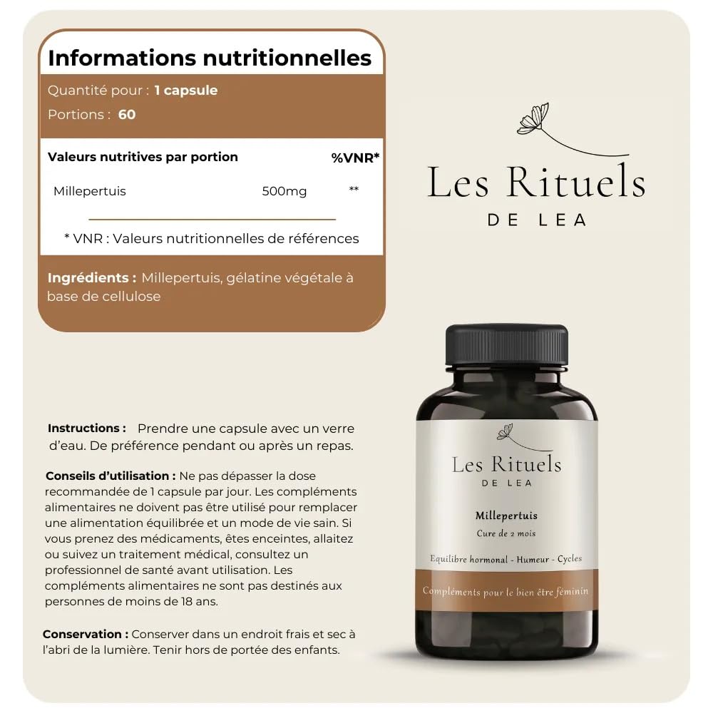 Millepertuis - Extrait Concentré Biodisponible - 500mg