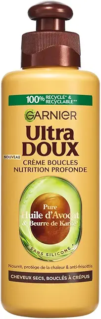 Crème sans rinçage cheveux bouclés à l'huile d'avocat et beurre de karité 200 ml