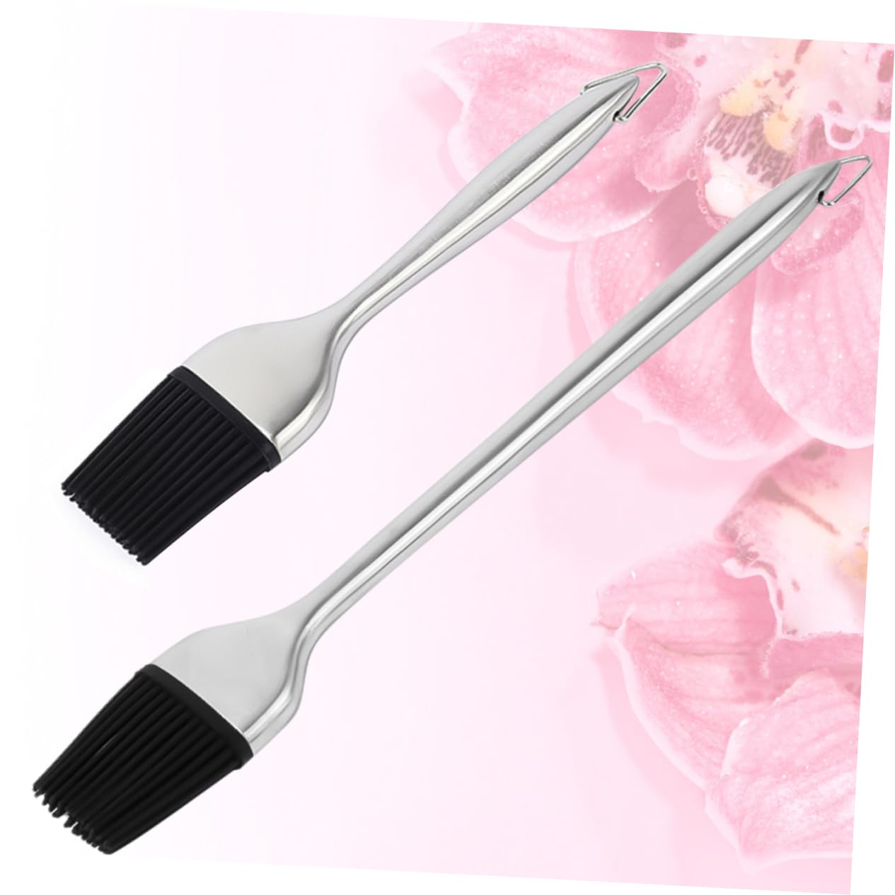 OFFSCH Outdoor Bbq Accessory Kit 8'' 12'' Stainless Steel Bbq Brush 2 Silicone Brush Heads for Cleaning