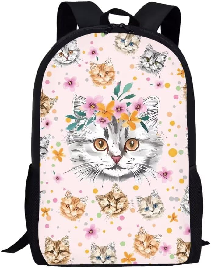 Travel Backpack 3D Pink Flower 17in Lightweight Casual Daypack for Business Men Women