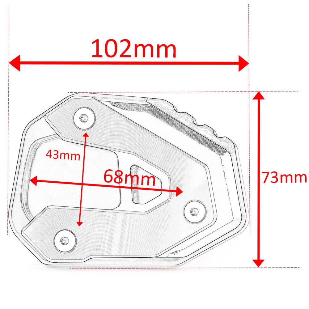 Stojak boczny CNC do NC 750X Forza 750 X-ADV 750 2021-2024 podkładka przedłużająca czarny