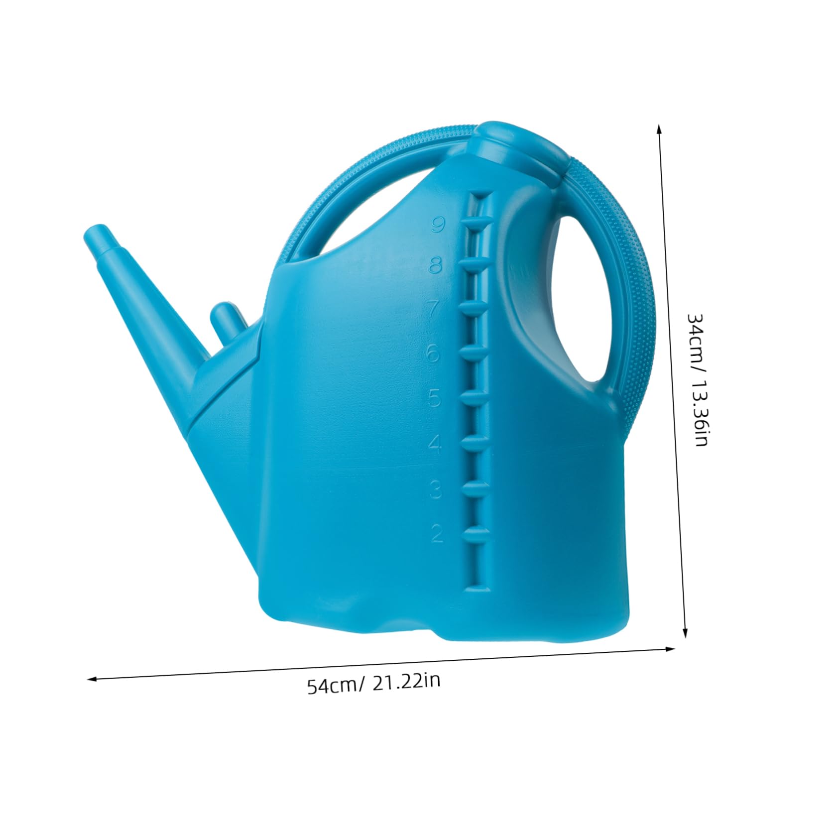 10l Gießkanne mit Langem Ausguss aus Kunststoff, Blau | Pflanzen und Sukkulenten, für Wohnzimmer und Küche, Große Quetschflasche