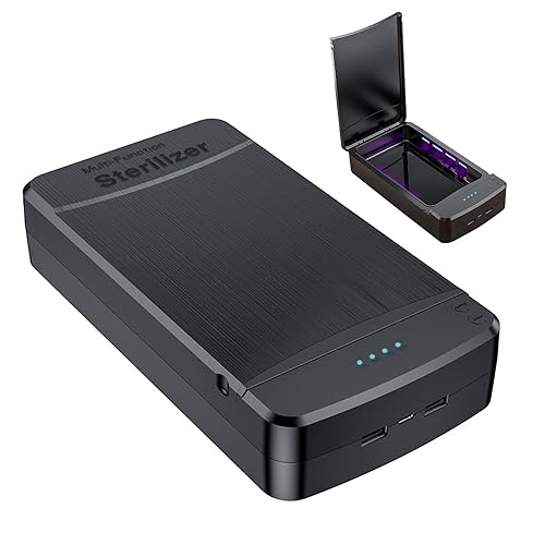LXIANGN - Esterilizador de herramientas de uñas con luz azul, caja de esterilización portátil USB para sala de manicura, pinzas, tatuaje, tijeras,