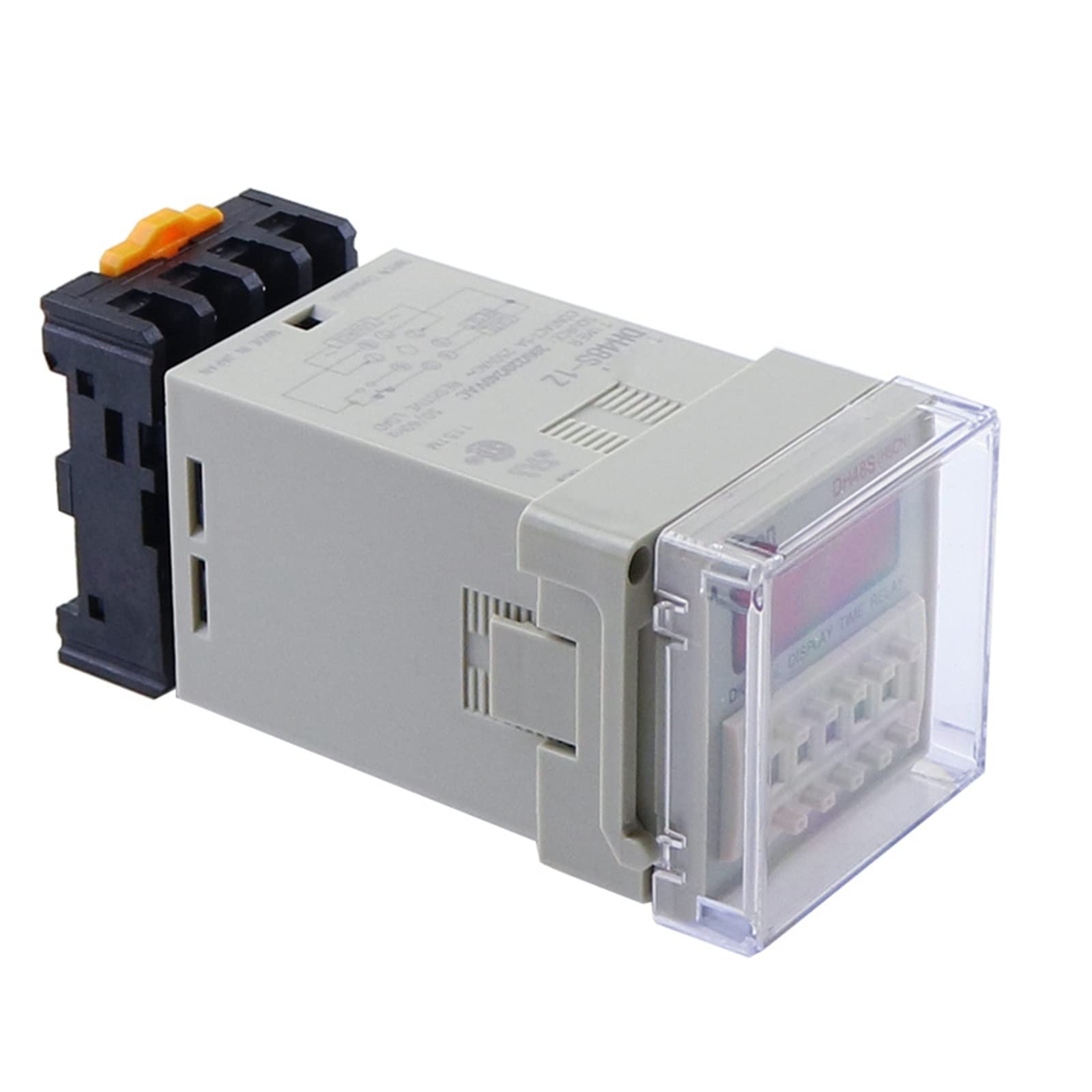 Relè temporizzato DH48S-S Relè temporizzato Digitale con Ritardo 0,1S-99H Ore Relè temporizzato Digitale 12V 24V 110V 220V con Base Presa Inclusa