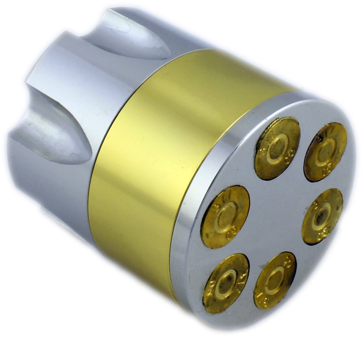 GYD Grinder Revolver Munition Tarn 3-TLG Amsterdam - Ø45mm H80mm Crusher mit Skuff-Deck