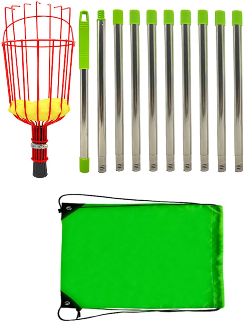 Fruit Picker Basket Adjustable Telescopic Pole Tool Garden Fruit Picking Equipment (4m / 13.12ft)