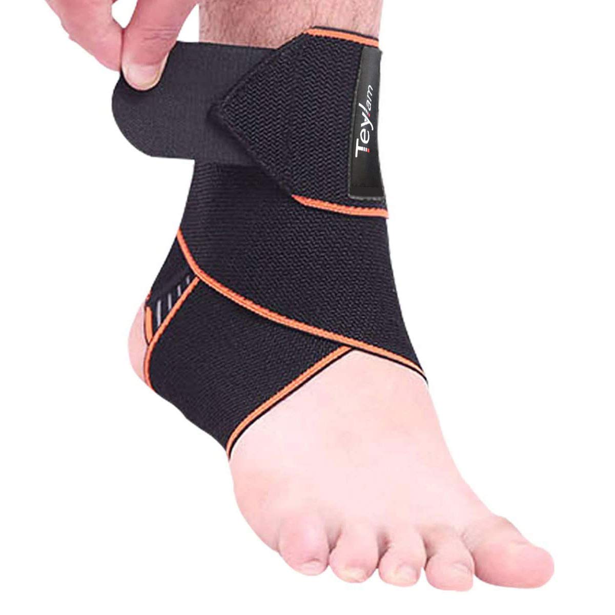 Teylam Knöchelbandage, Einstellbares Sprunggelenkbandage, Flexible Fußbandage, Ultra Dünn Knöchelstütze, Laufen Fussball, Rechte und Linke Fußgelenk