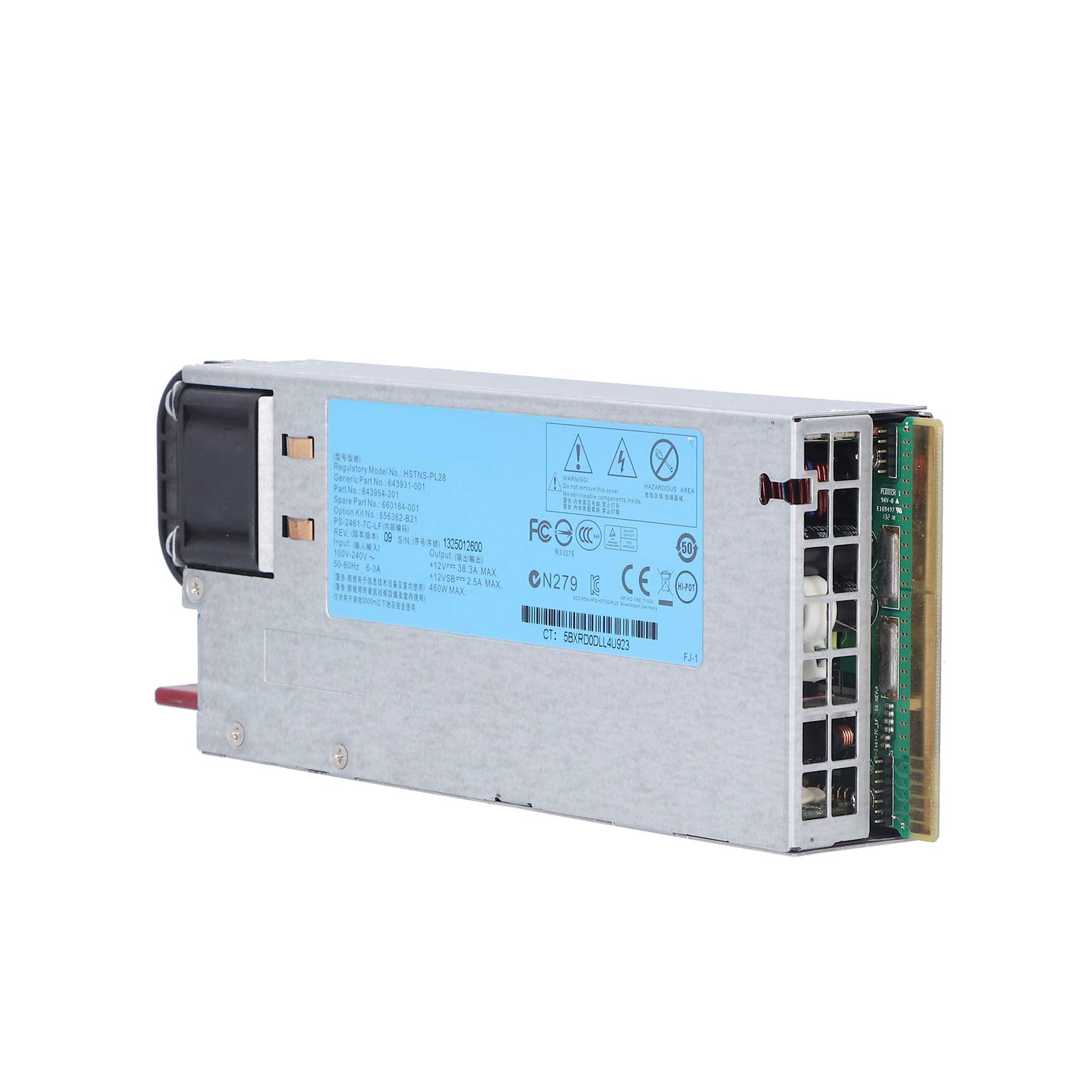 AMONIDA Alimentatore per Server G8 da 460 W Componenti di Fascia Alta Durevole Facile da Usare per DL360E G8 DL385P Acciaio Inossidabile