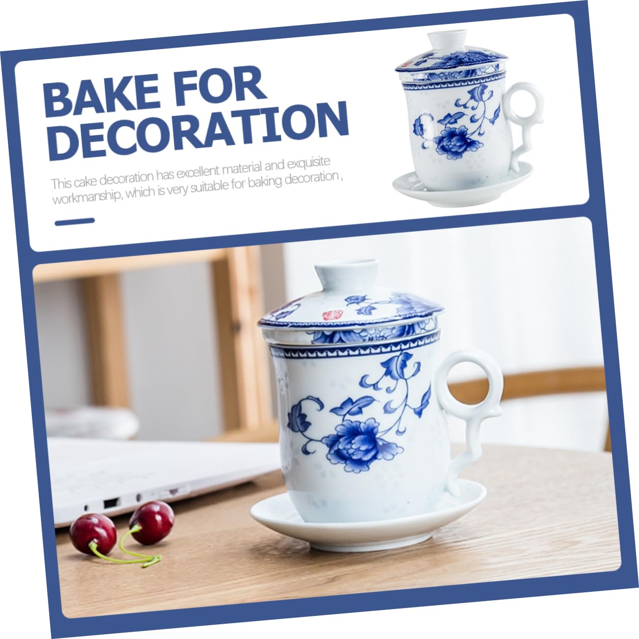 COLLBATH Té Taza De Té De Cerámica Tapa Filtro Taza De Tradicional Chino Para Bebidas De Leche Casa