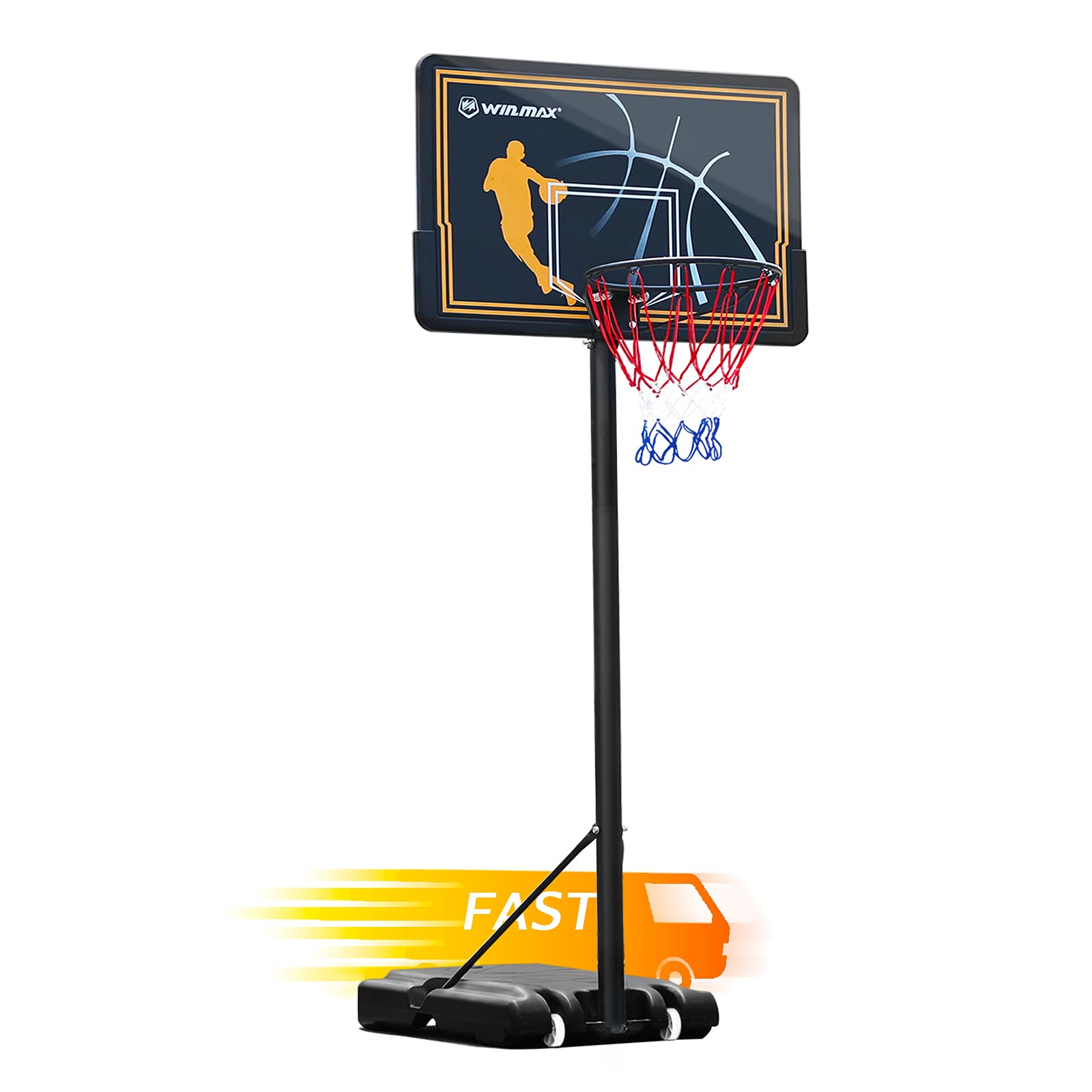 Buy WIN.MAX Portable Basketball Hoop Goal System 4.810ft Adjustable