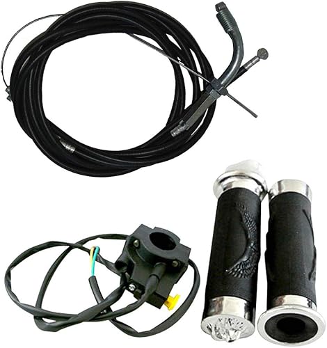 Miniatura 9 de 7/8 "0.866 in Control Manillar Grips Acelerador Embrague Kit para 49cc 60cc 66cc 80cc Motor Motorizado Bicicleta Push Bike