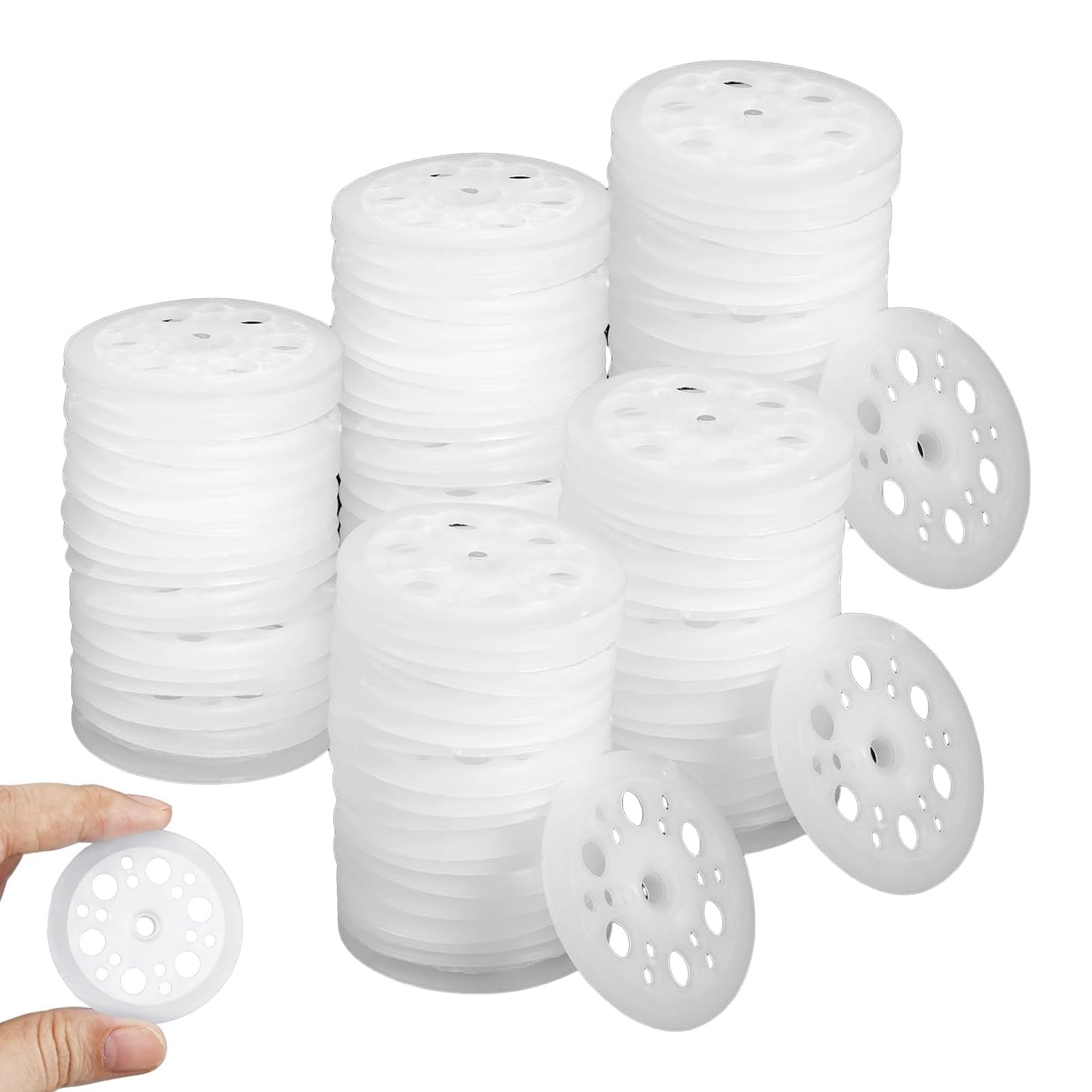 Piatti isolanti, 100 rondelle in plastica PP da 46 mm, piastre in schiuma, dischi in plastica per fissaggio e supporto di pannelli isolanti in schiuma