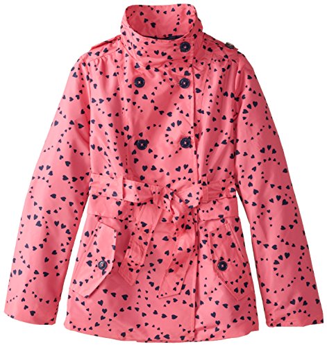 Jessica Simpson Big Girls' Double Breasted Trench with Hearts