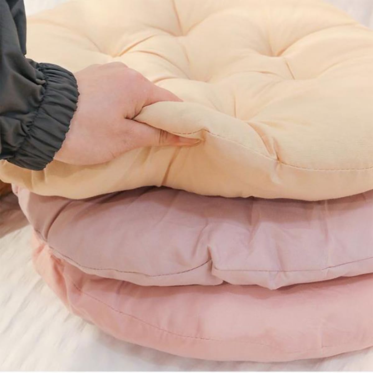 Coussin de chaise rond, coussin de siège doux pour l'intérieur et l'extérieur pour chaises de salle à manger 40x40cm, tapis de chaise en rotin pour fauteuils de jardin, canapé pour la