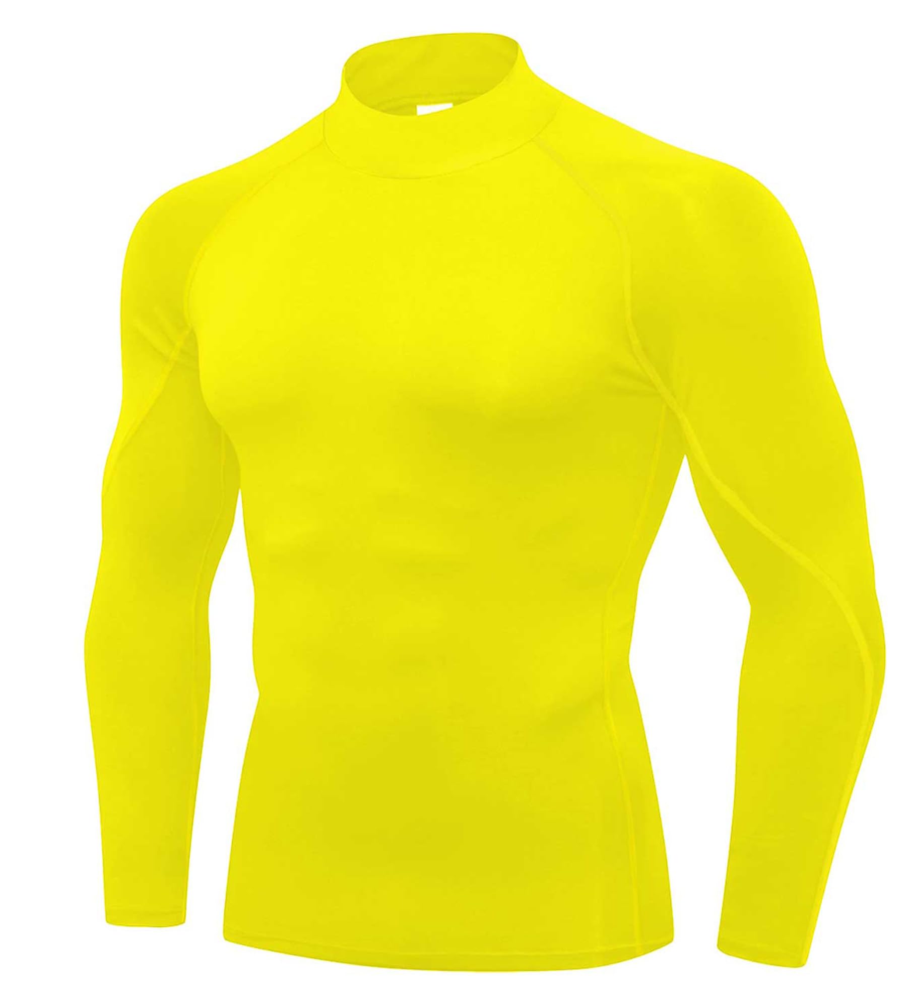 Mens Mock Turtleneck Compression Long Sleeve Shirts Workout Base Layer Tops