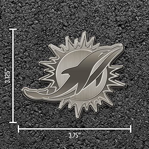 Image of Rico Industries NFL Football Standard Oval Antique Nickel Auto Emblem for Car /Truck /SUV