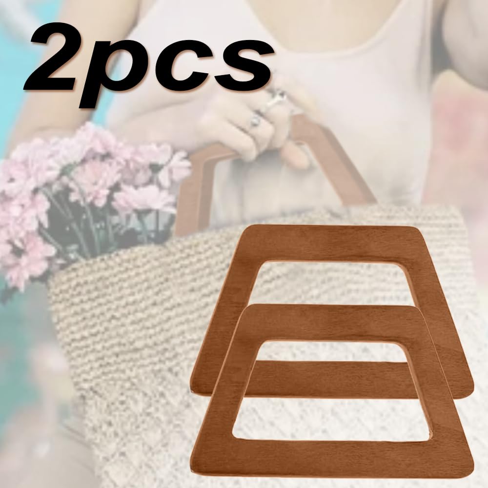 4 Stück Taschengriffe Aus Bambus & Holz - Rundhenkel Für Handtaschen & DIY Projekte