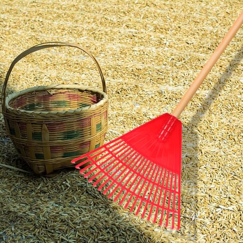 Rastrillo de plástico para hojas jardín Sosoport miniatura 2