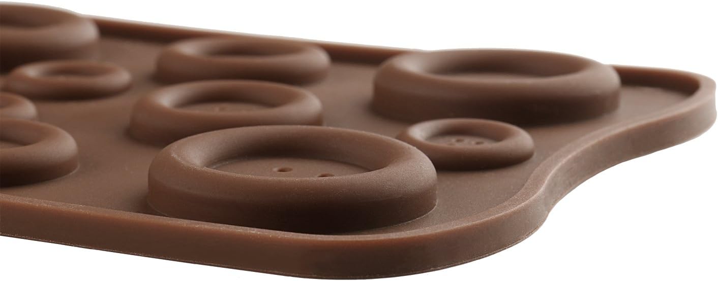 Luxbon Fastener Shape Silicone Candy Buttons Sugar Cake Ice Chocolate Craft Fondant Mold/tray Decorating Tools