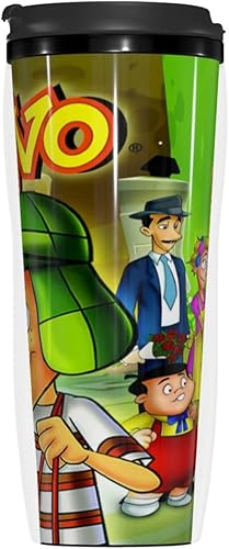 Miniatura 4 de Taza de café El Chavo Anime Del Ocho - Botella de agua aislada de doble capa con tapa, 12 onzas