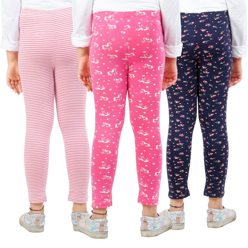 Image of ARIEL Girls Cotton Printed Regular Fit Non-Transparent Ankle Length Leggings