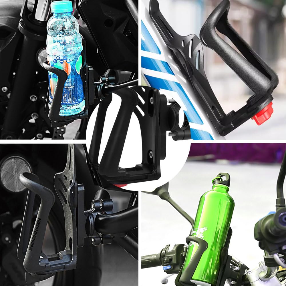 Portabottiglie per bicicletta, rotazione a 360 gradi, senza viti, portabottiglie per bicicletta, per moto, scooter, ebike, passeggino