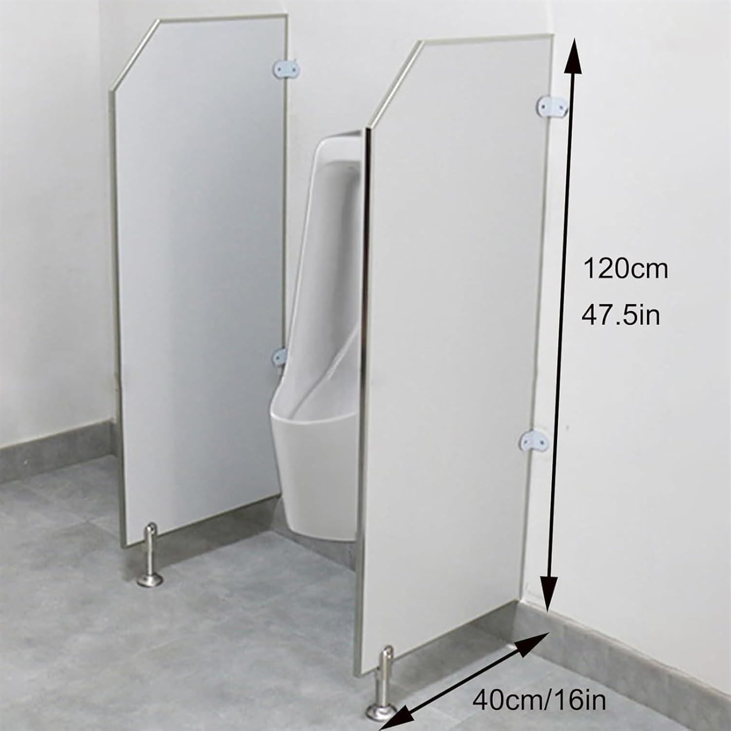 Toilet Partition,Urinal Partition Protection Screen Partition Floor Standing Toilet Divider Partition For Office Restaurant Hotel(3pcs)