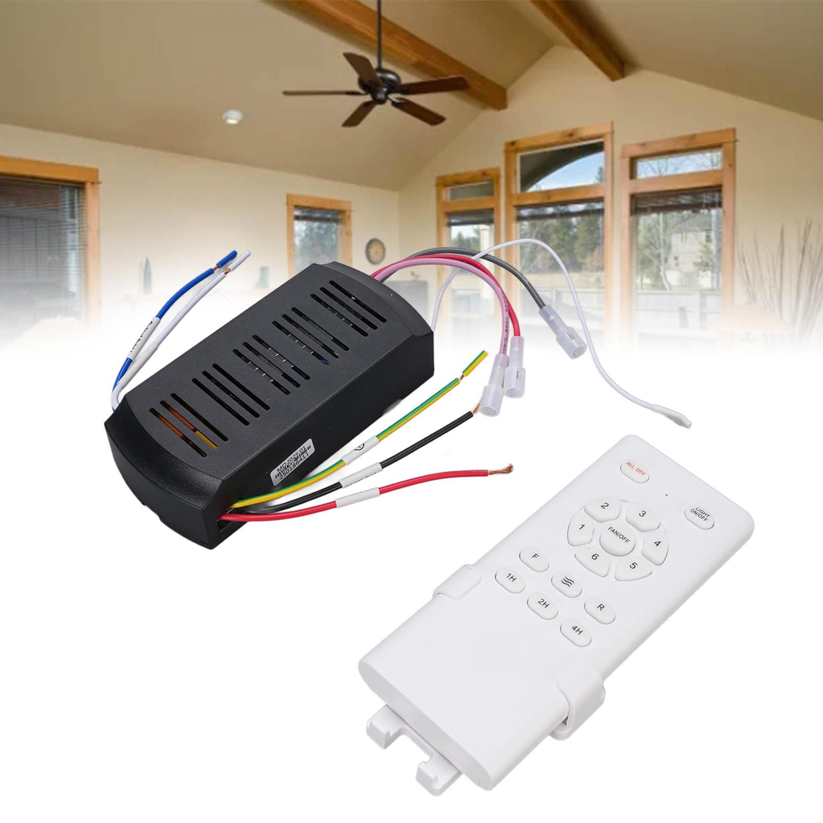 Kit de Télécommande Universelle pour Ventilateur de Plafond – Contrôle Longue Distance, Fonction de Synchronisation et compatibilité Universelle pour Lampe de Ventilateur de Plafond