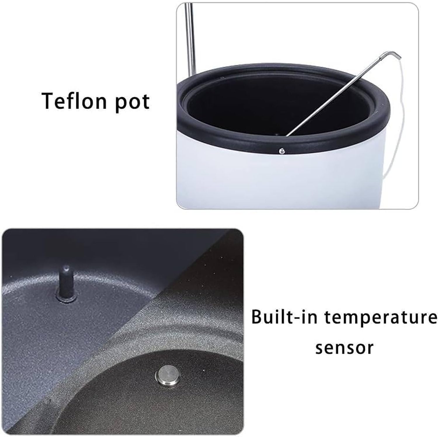 Mezclador magnético, olla de calentamiento de laboratorio con soporte ajustable y sensor de temperatura integrado, calentamiento uniforme, 50-2000 RPM para líquidos de baño de agua y aceite