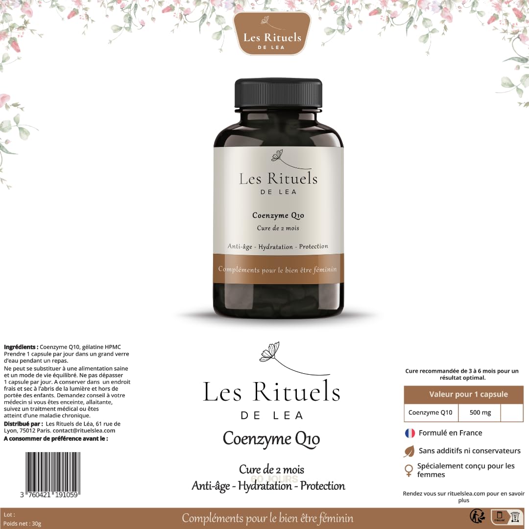 Coenzyme Q10 – Complément Alimentaire Naturel – Antioxydant Puissant, Énergie Cellulaire & Santé Cardiaque – 60 Gélules Végétales