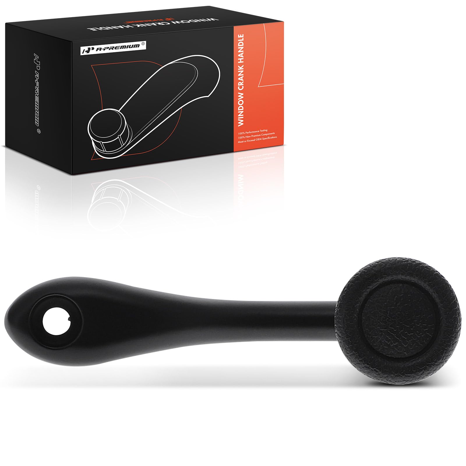 A-Premium Front Driver or Passenger Side Window Crank Handle Compatible with Peterbilt 320, 330, 337, 357, 359, 377, 378, 379, 385, Black