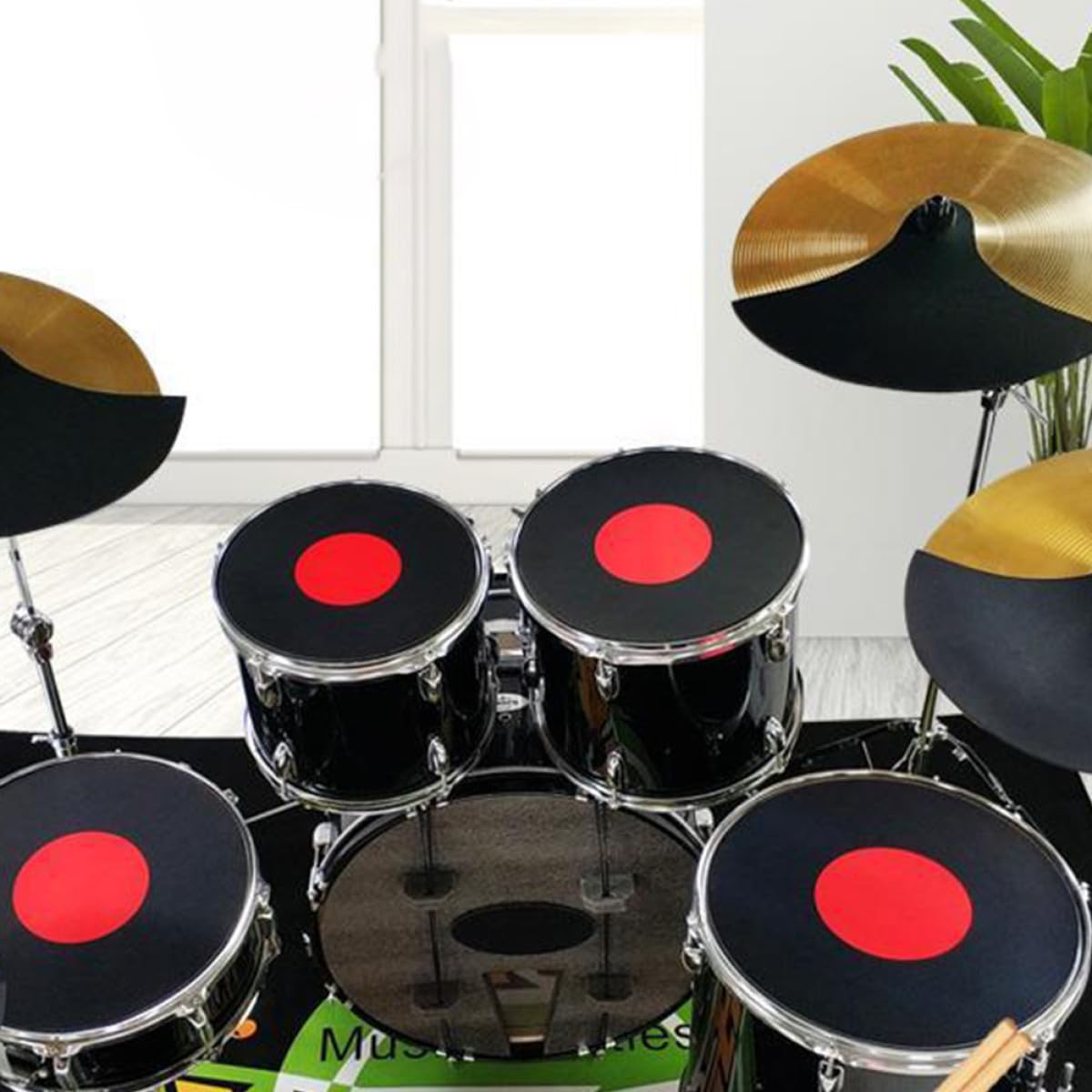 TOYANDONA 8piezas Almohadillas Silenciosas para Batería Accesorios para Percusión Almohadillas Silenciadoras para Práctica de Batería para Ensayos Casa o Estudio