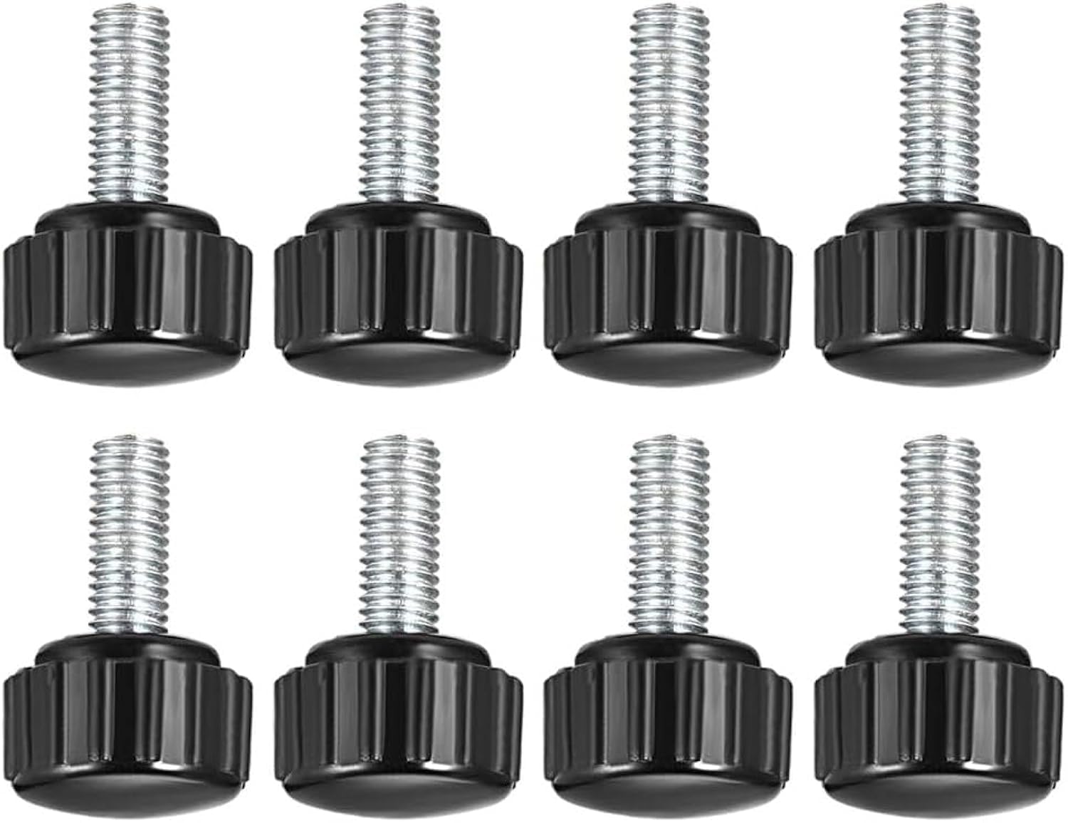 Boxonly Knurled Thumb Screw for Saw Drill Press Lathe and Routing Jigs Packaging Machinery Printing Equipment Clamping Knobs Grip Threaded Hand Bolt Knobs M5 x 15mm 8pcs