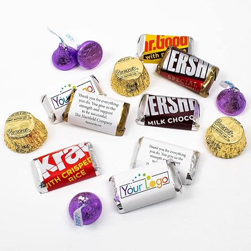 200 piezas de productos promocionales con logotipo o foto de caramelo personalizado, chocolate, suministros de feria de buffet de dulces (miniaturas