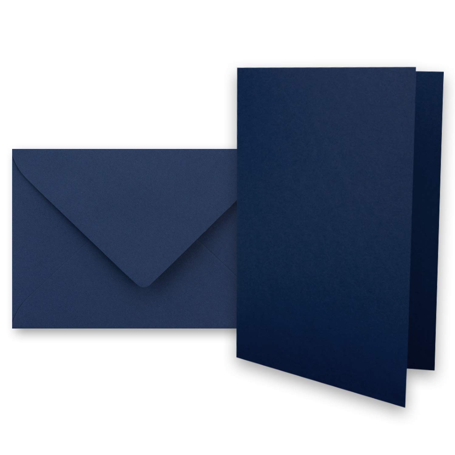 150 Falt-Karten Sets - DIN A6-160 g/m² - Dunkelrot - Dunkelgrün - Dunkelblau - mit Brief-Umschlägen DIN C6-80 g/m² Nassklebung
