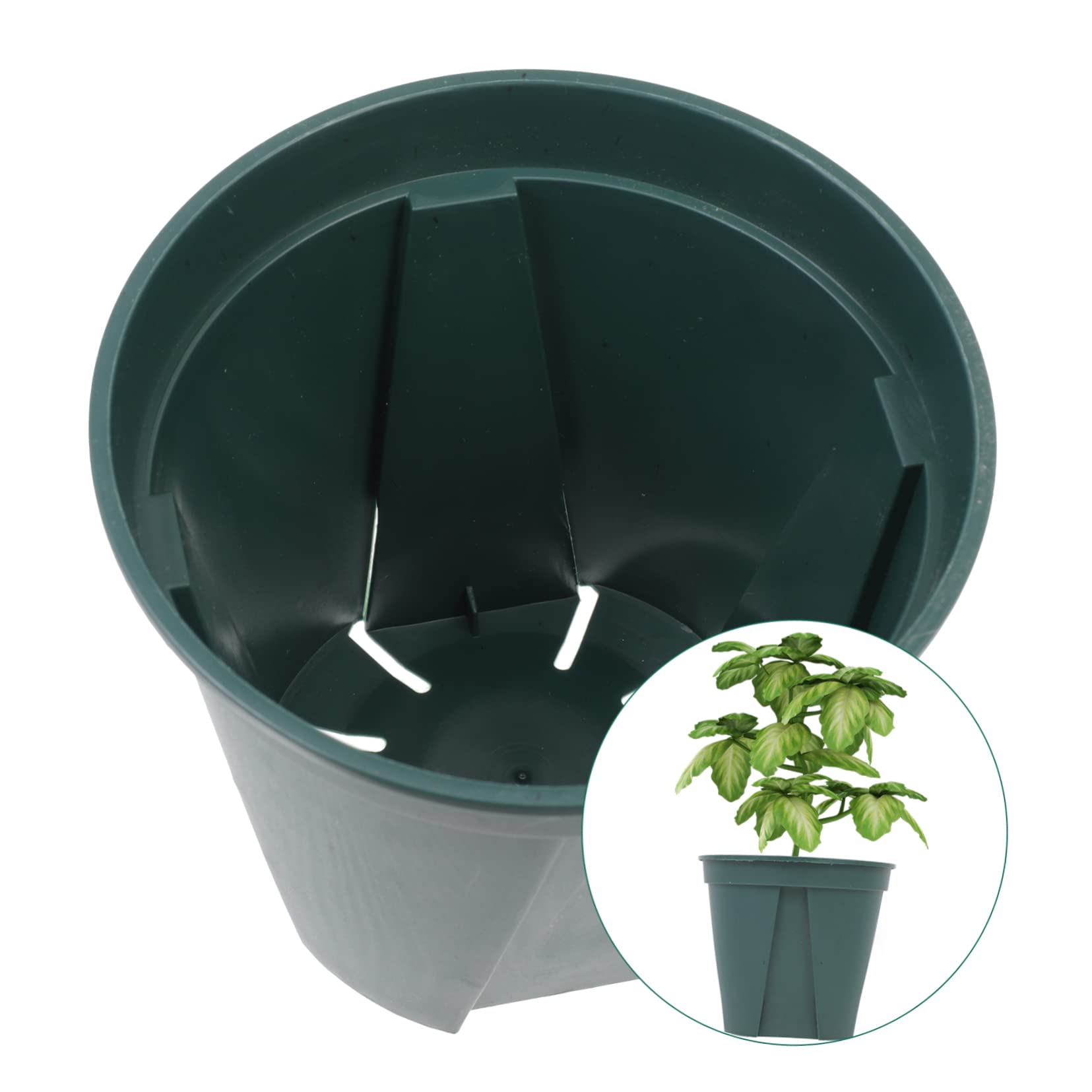 BESTonZON 5pezzi Vaso per Piante in Plastica Rotondo Controllo delle Radici per Balcone Uso Domestico Giardino Cortile Parco Regalo per Appassionati di Giardinaggio
