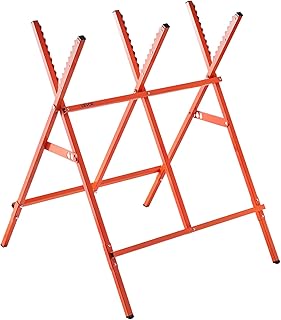 VEVOR Saw Horses, 260 lbs Load Capacity Sawhorse with Heavy Duty Legs, Adjustable Height Saw Horse with Non-Slip Foot Pads, for Woodworking, Carpenters & Contractors