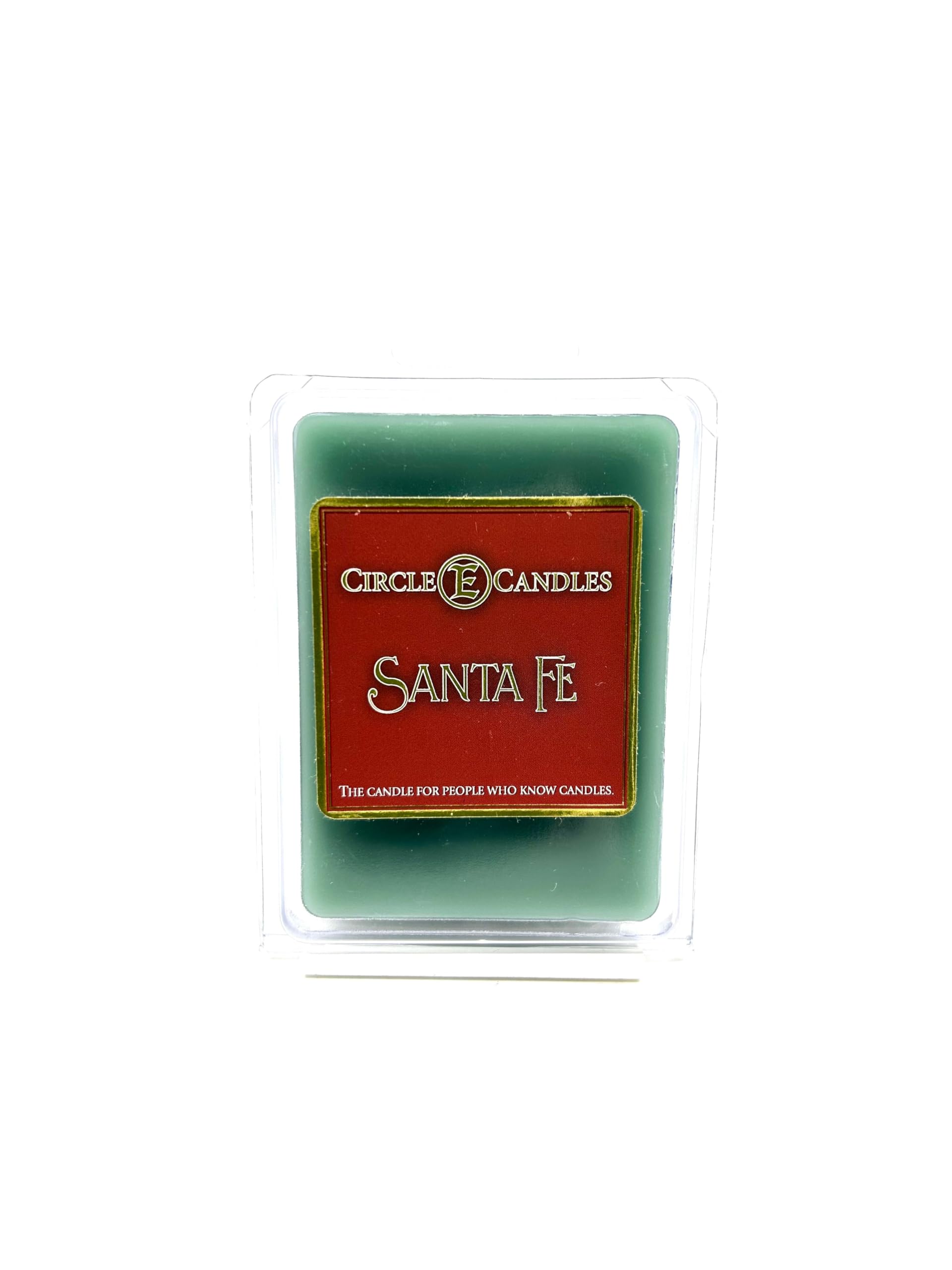 Circle E Candles Wax Melt Tart, Santa Fe Scent, Pack of 6 Tarts, Extra Small Size 3oz, Persian Green