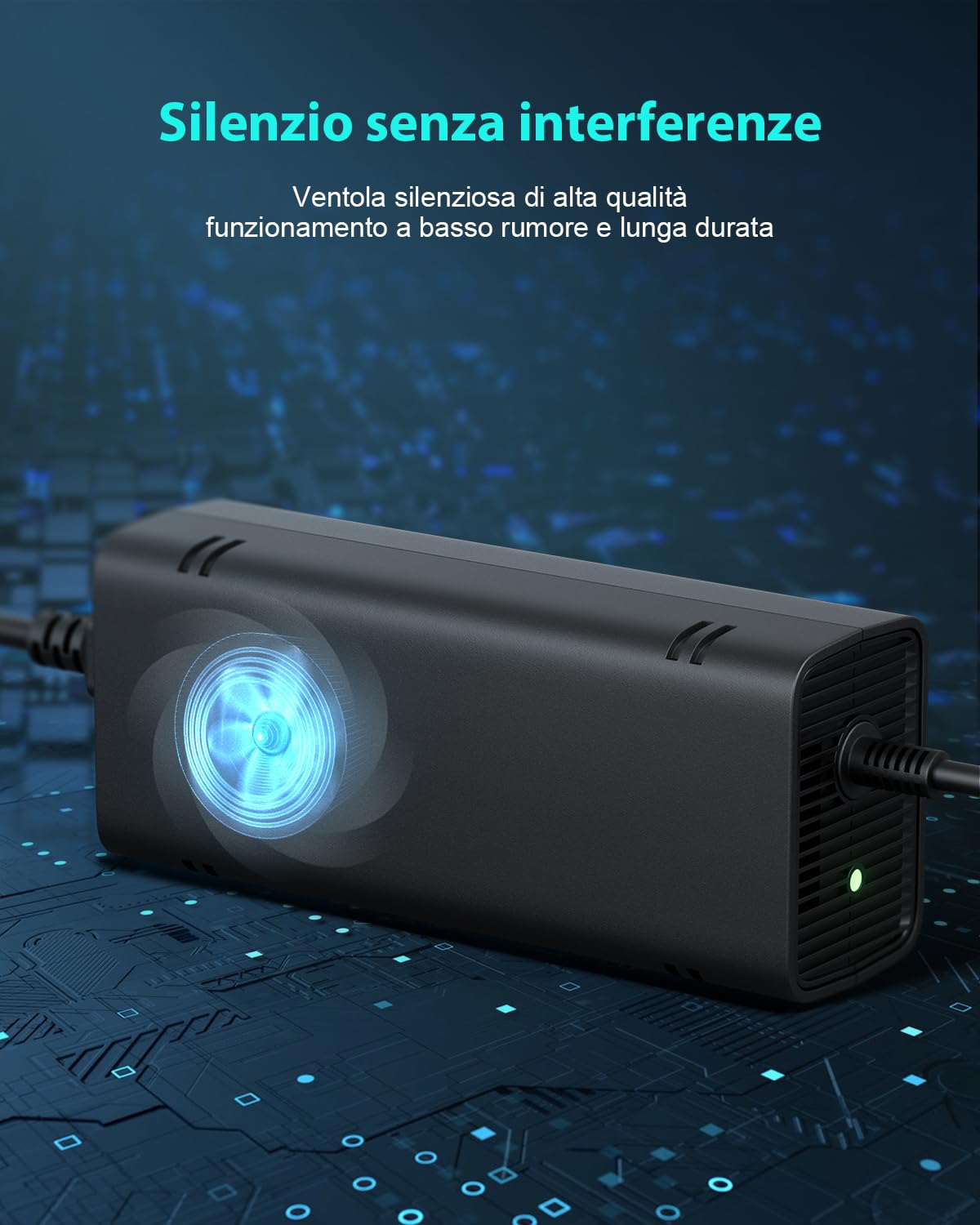 Alimentatore per Xbox 360 Slim, Alimentatore Console Xbox 360 Slim Caricatore, con cavo di ricarica europeo