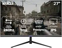 Monitor Gamer | Mancer | Valak VX240L | 27' IPS Curvo, FHD, 240Hz, 1ms, FreeSync | Preto | MCR-VX240L-BL01