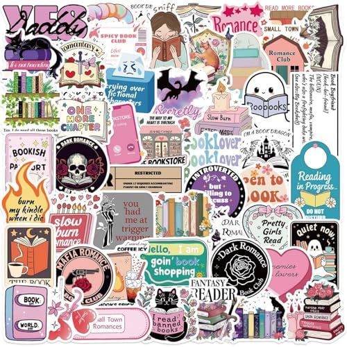 Amazon.com: 50 PCS Bookish Stickers for Kindle, Reading Stickers ...