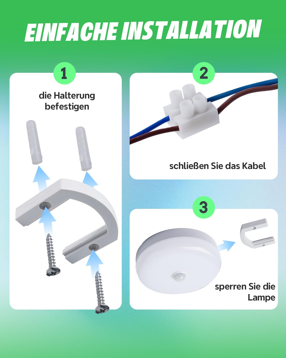Plafonnier 15W LED avec Détecteur de Mouvemen, Lampe de plafond Rond avec Capteur Blanc Naturel 4000K,IP56 Étanche pour Escalier Intérieur Extérieur, Salle de Bain, Balcon,Garage, Couloir