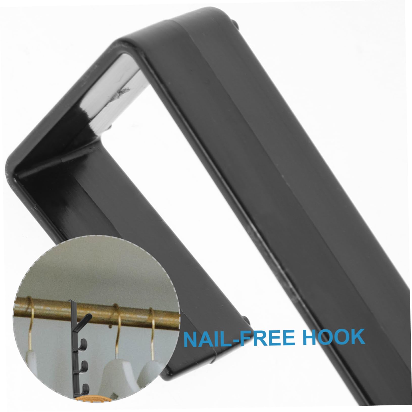 SOLUSTRE The Door Organizer 2pcs Door Back Hooks No Nail Wall Hooks for Hanging Coats Clothes Towels Abs Plastic
