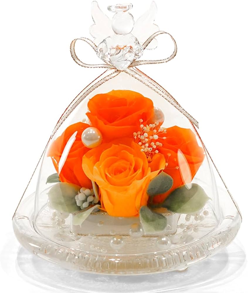 ブリザードフラワー＊ギフト＊プレゼント＊ガラス＊記念日＊イエロー