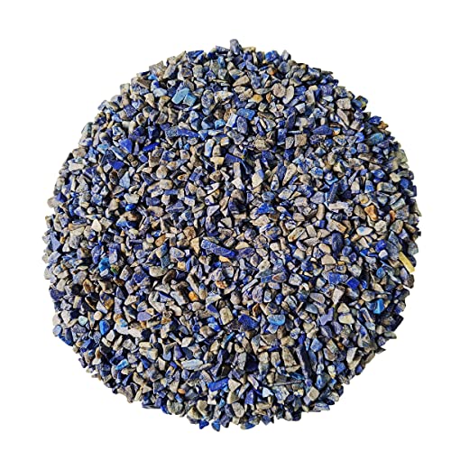 Image of Healing Crystal Chips for Vastu Natural Lapis Lazuli Chips Stone 50 Gm Lapis Lazuli Crystal Stone Chips Dust Raw Rough Stone for Reiki Healing Meditation