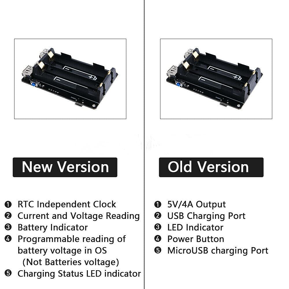 1 zestaw 5 V UPS z zasilaczem RTC 18650 ładowarka do baterii wskaźnik LED ładowania dla Raspberry Pi 4B/3B+/3B