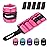 Henkelion 1 Pair 10 Lbs Adjustable Ankle Weights For Women Men Kids, Strength Training Wrist Weights Ankle Weights Set For Gym, Fitness Workout, Running, Lifting Exercise Leg Weights - each 5 Lbs Pink