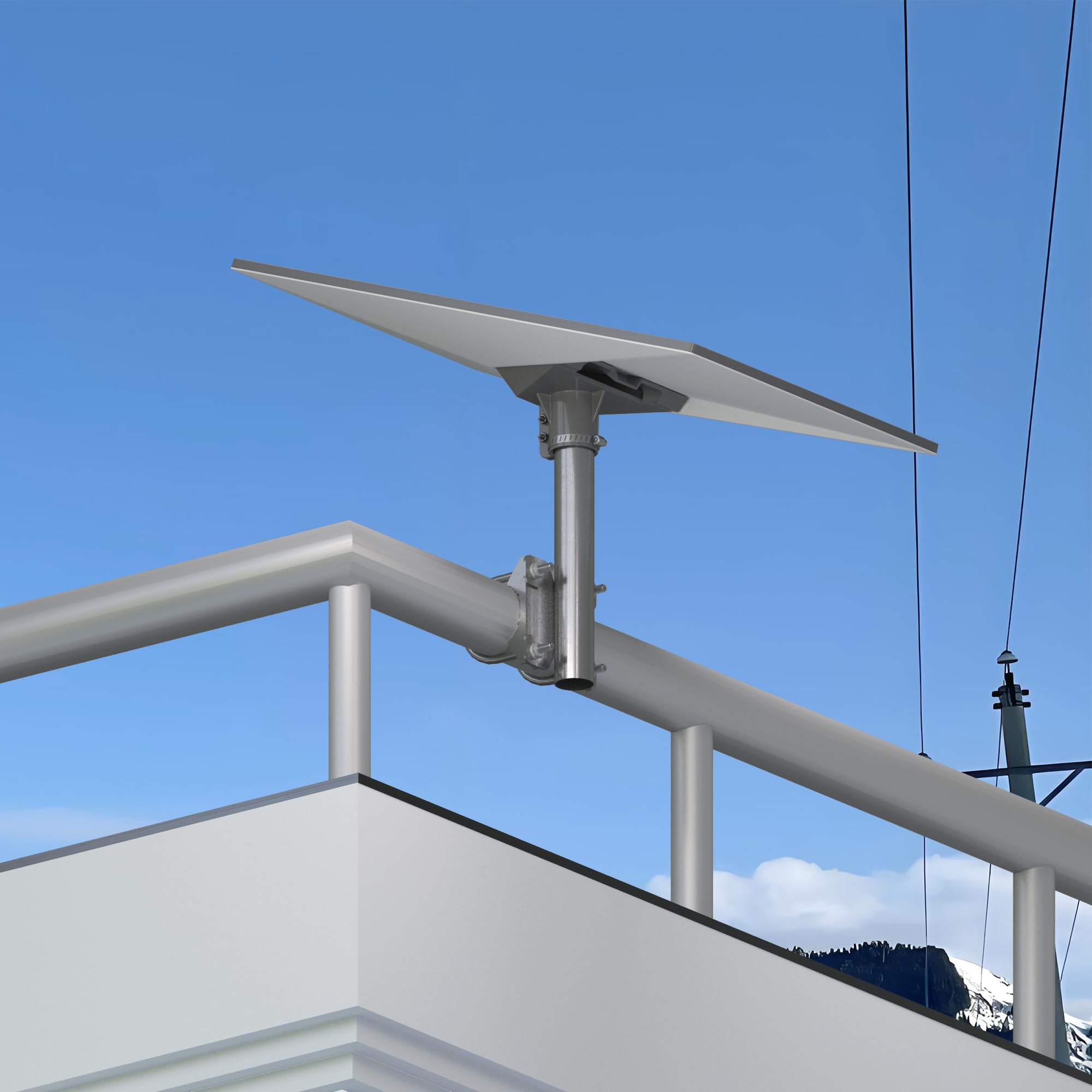 Starlink Supporto Universale A U Per Antenna | Staffa In Acciaio Per Montaggio Su Palo | Adattatore Per Tubi Da 24-54mm | Resistente E Antiruggine